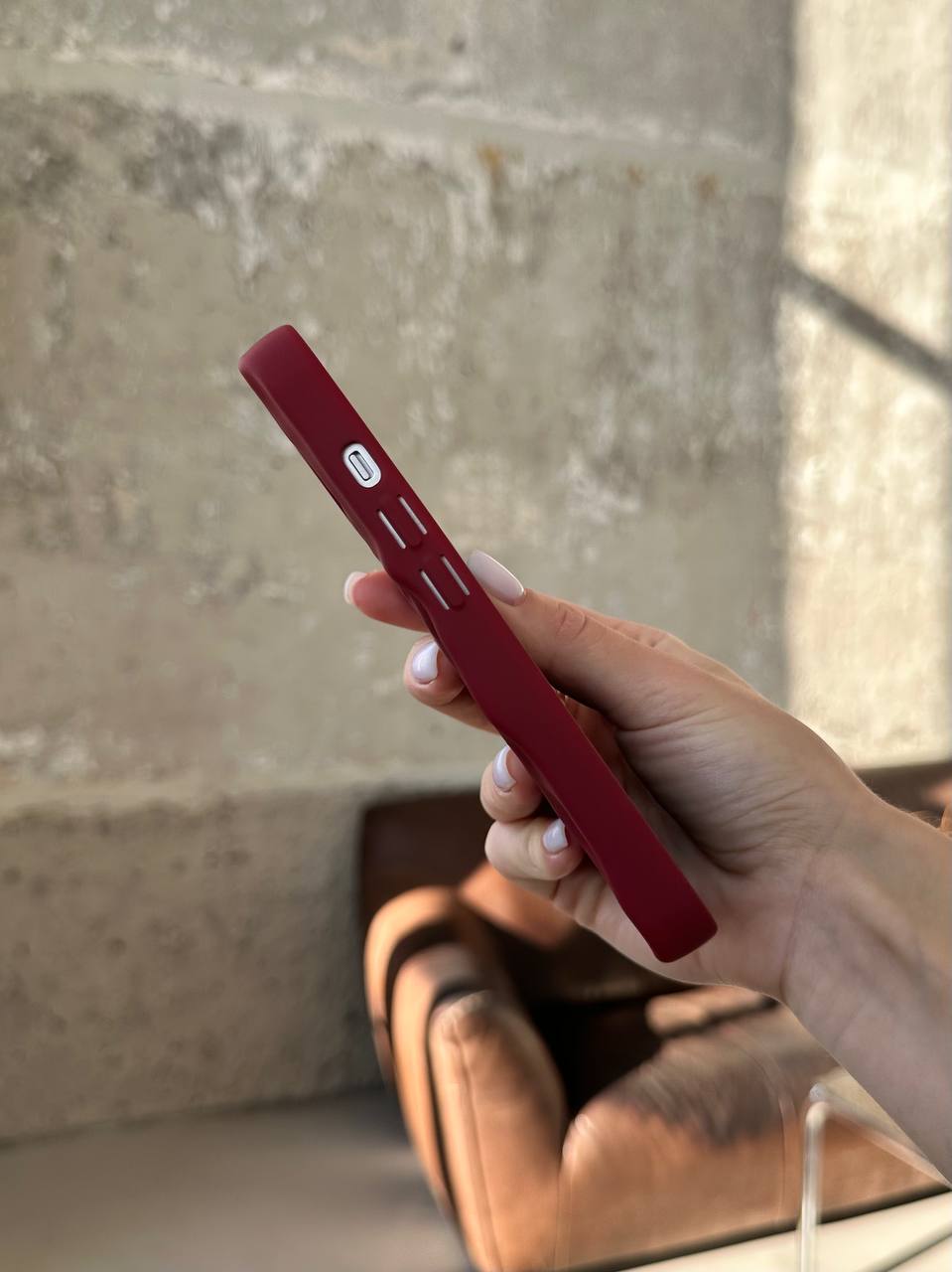 Чохол матовий хвилястий Wave Case на iPhone 14 Pro Wine Red (10)
