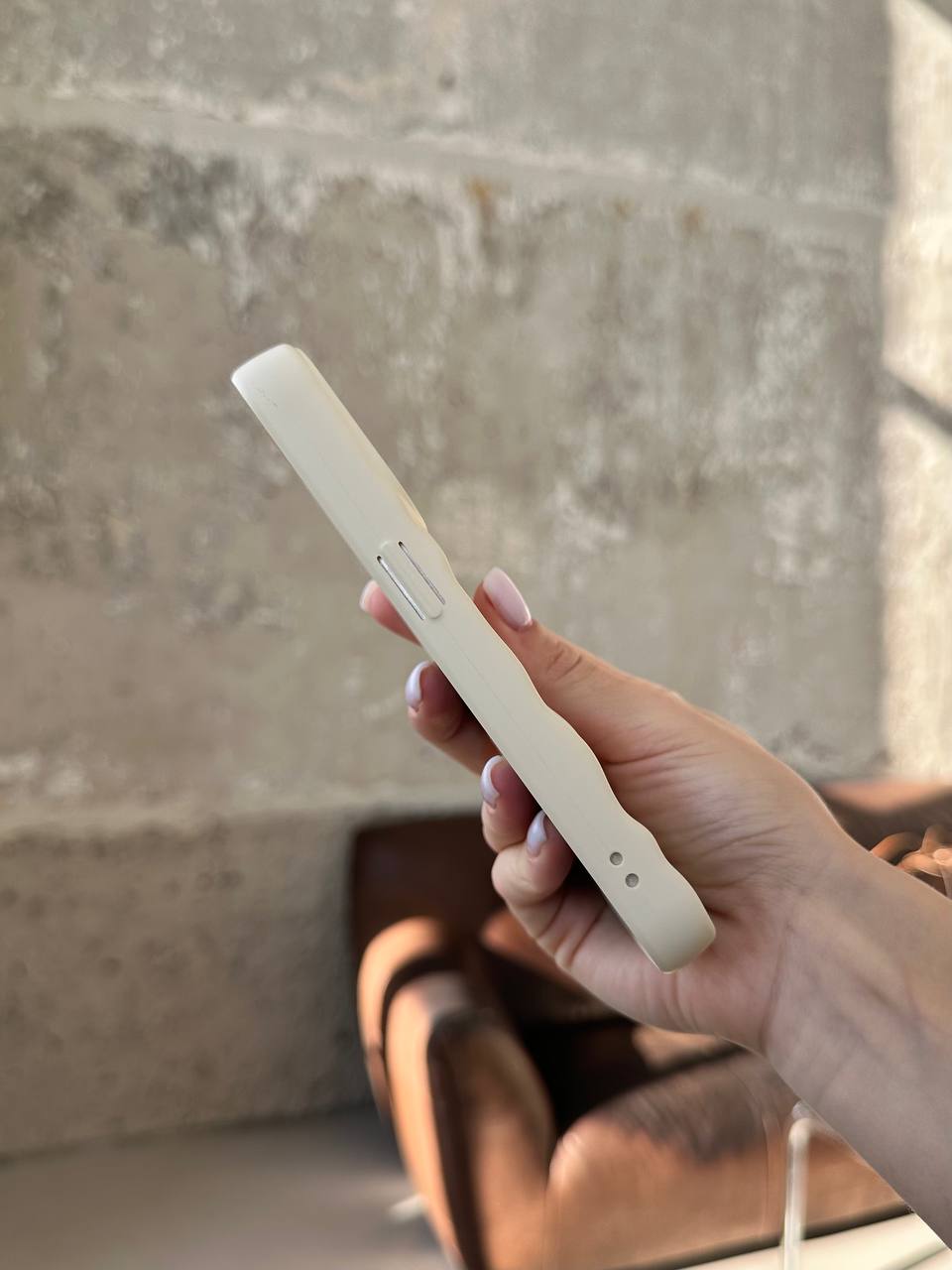 Чохол матовий хвилястий Wave Case на iPhone 14 Pro Beige (01)