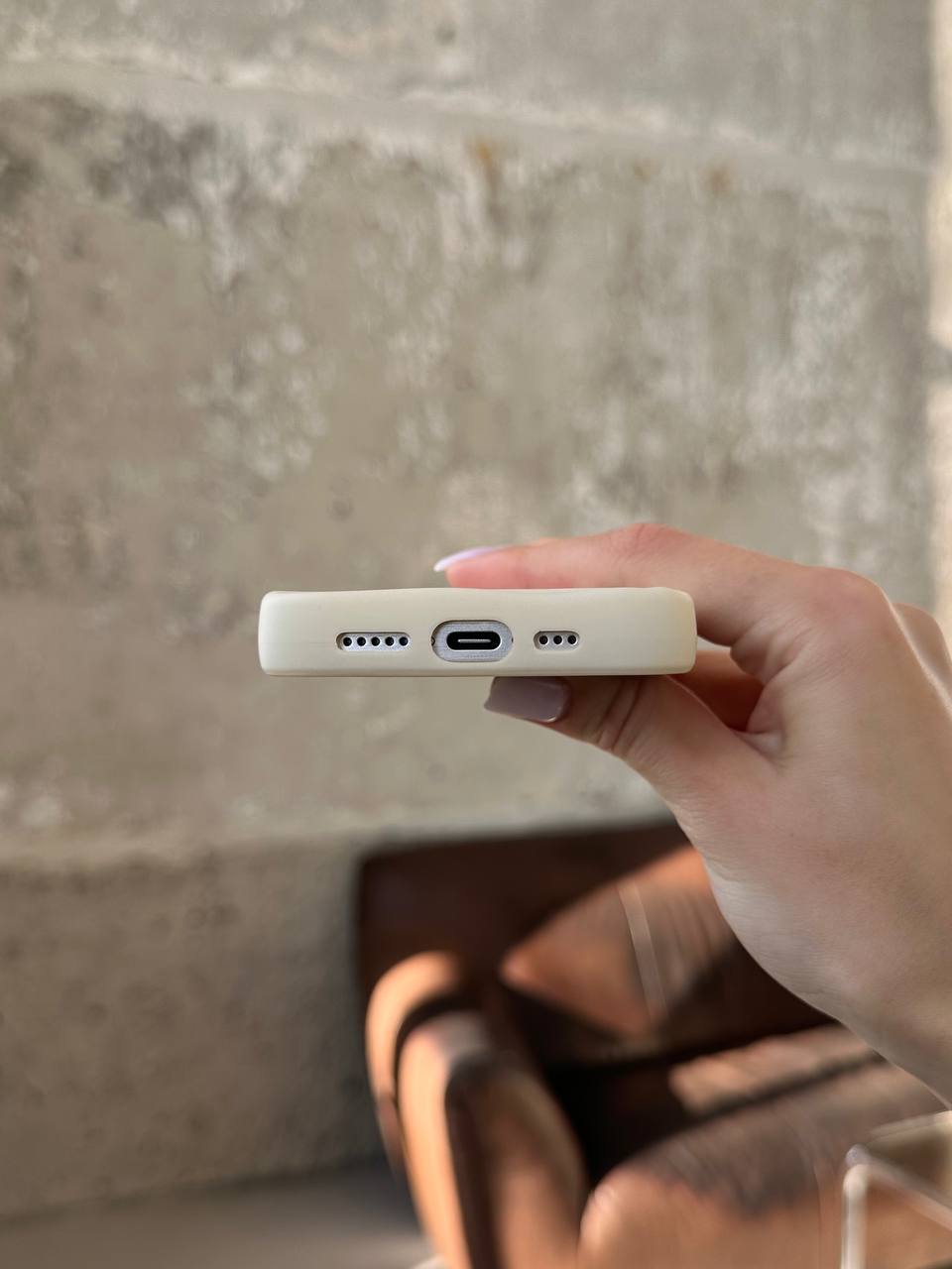 Чохол матовий хвилястий Wave Case на iPhone 14 Pro Beige (01)