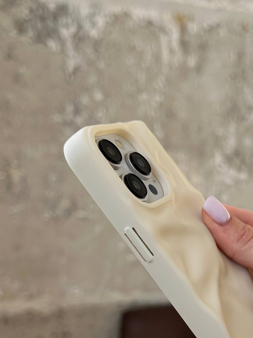 Чохол матовий хвилястий Wave Case на iPhone 14 Pro Beige (01)