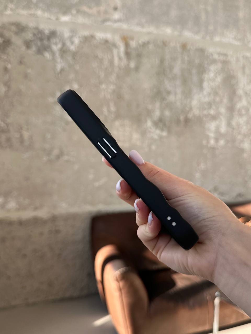 Чохол матовий хвилястий Wave Case на iPhone 14 Pro Black (07)