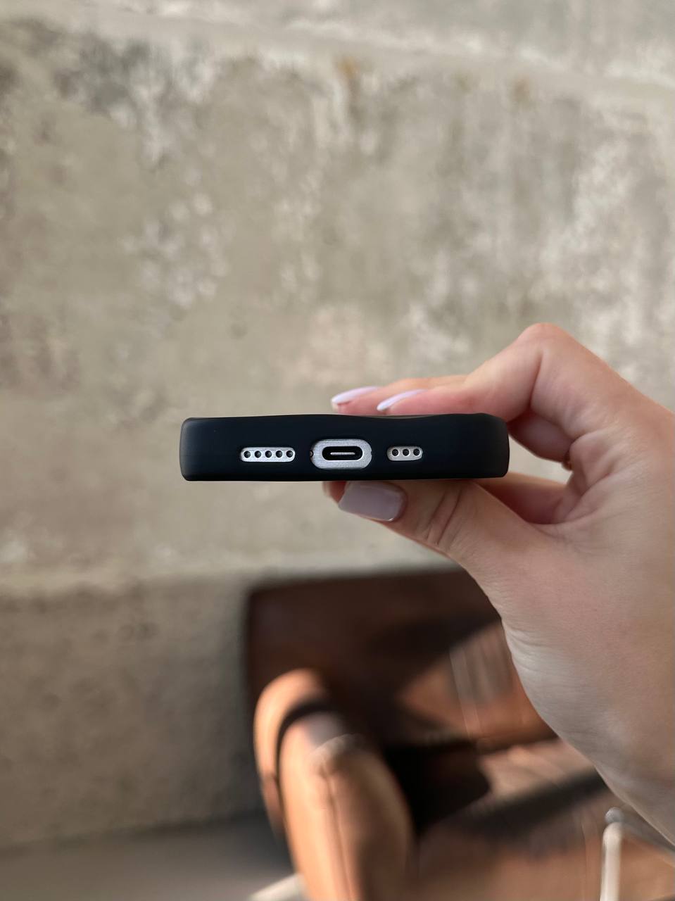 Чохол матовий хвилястий Wave Case на iPhone 14 Pro Black (07)