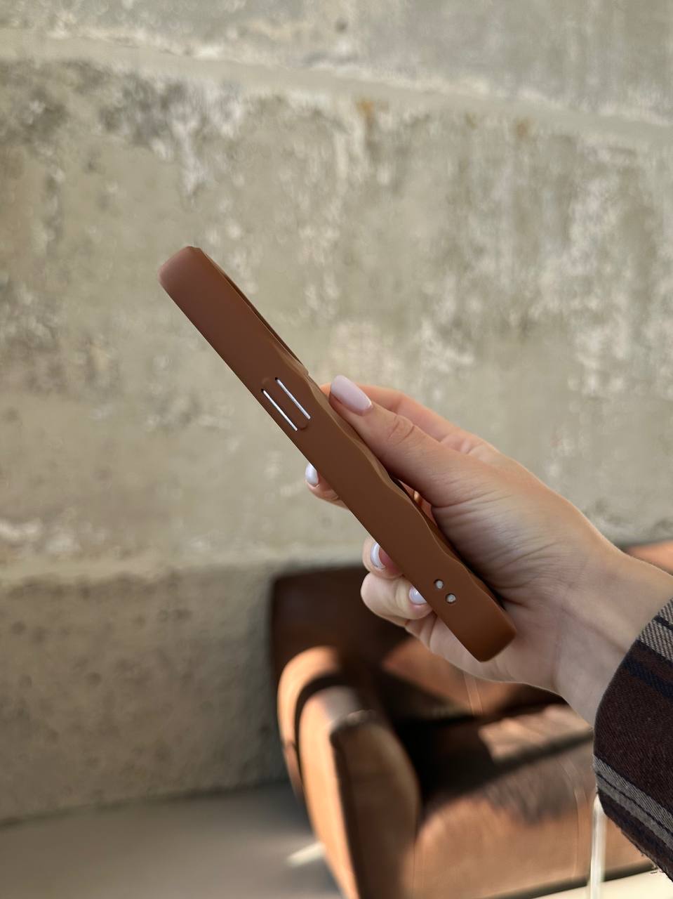 Чохол матовий хвилястий Wave Case на iPhone 14 Pro Brown (03)