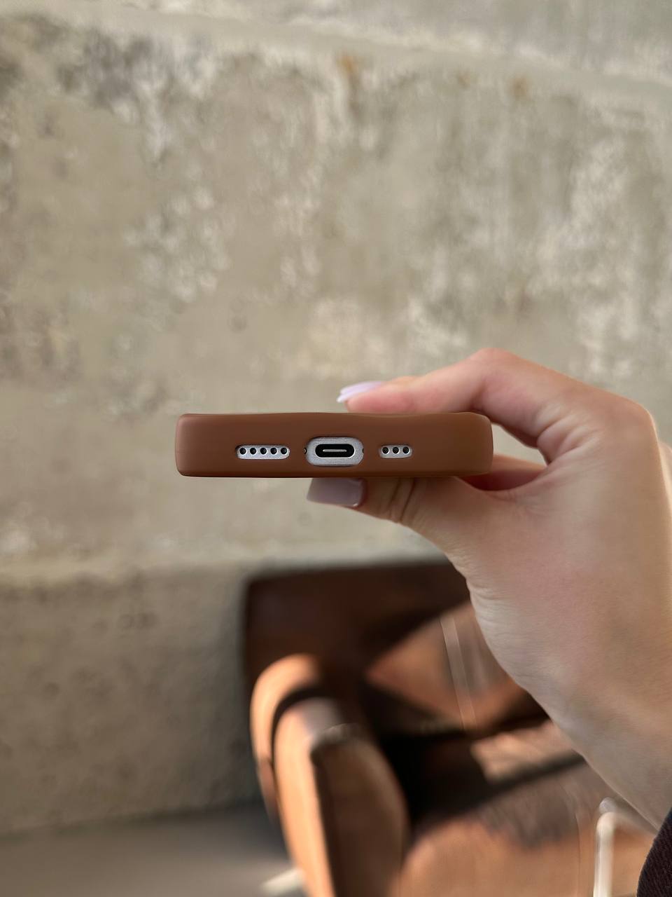 Чохол матовий хвилястий Wave Case на iPhone 14 Pro Brown (03)