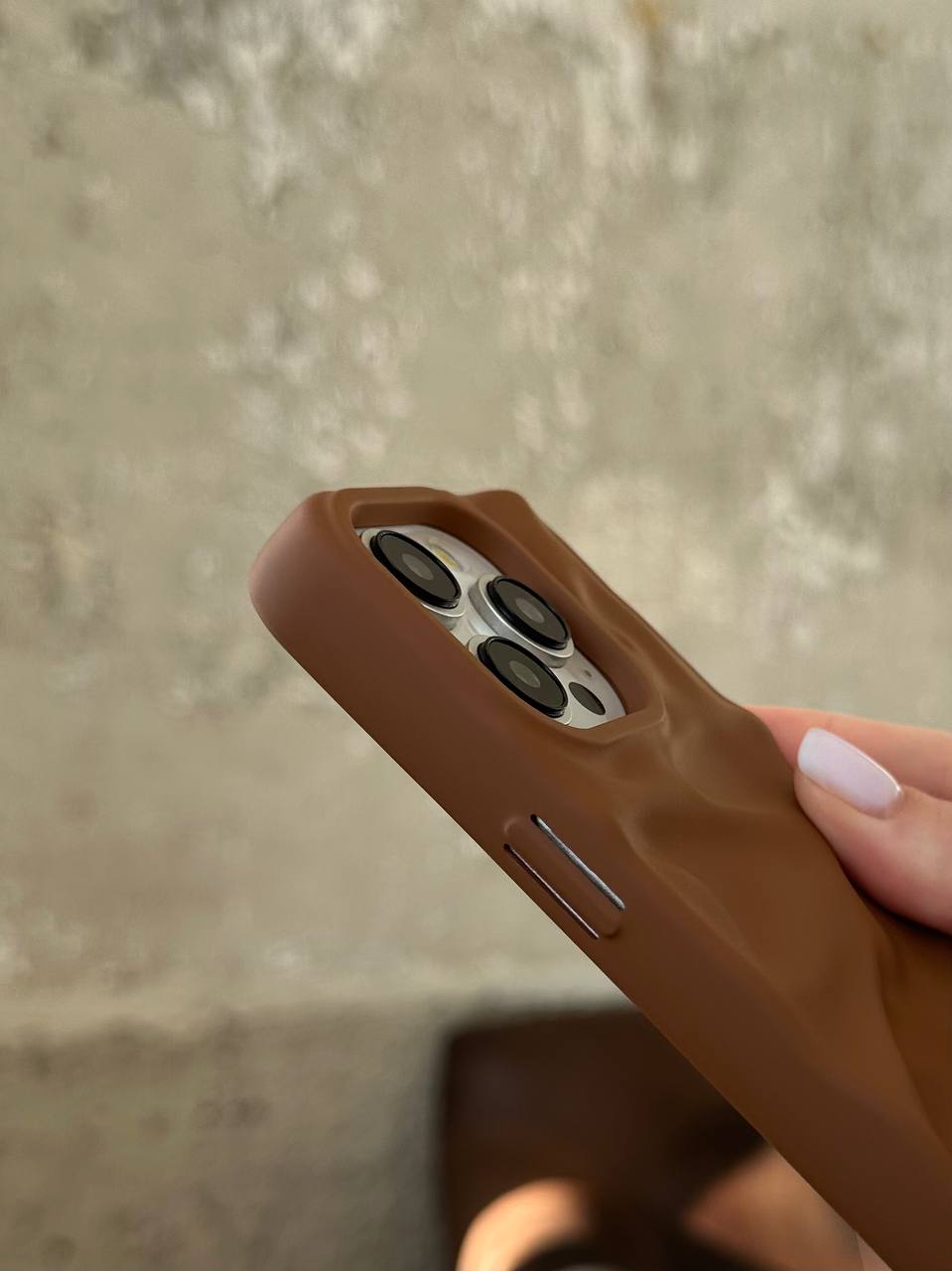Чохол матовий хвилястий Wave Case на iPhone 14 Pro Brown (03)
