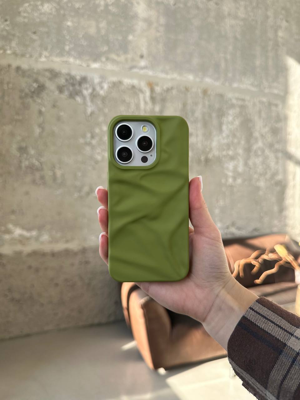Чохол матовий хвилястий Wave Case на iPhone 14 Pro Green (09)