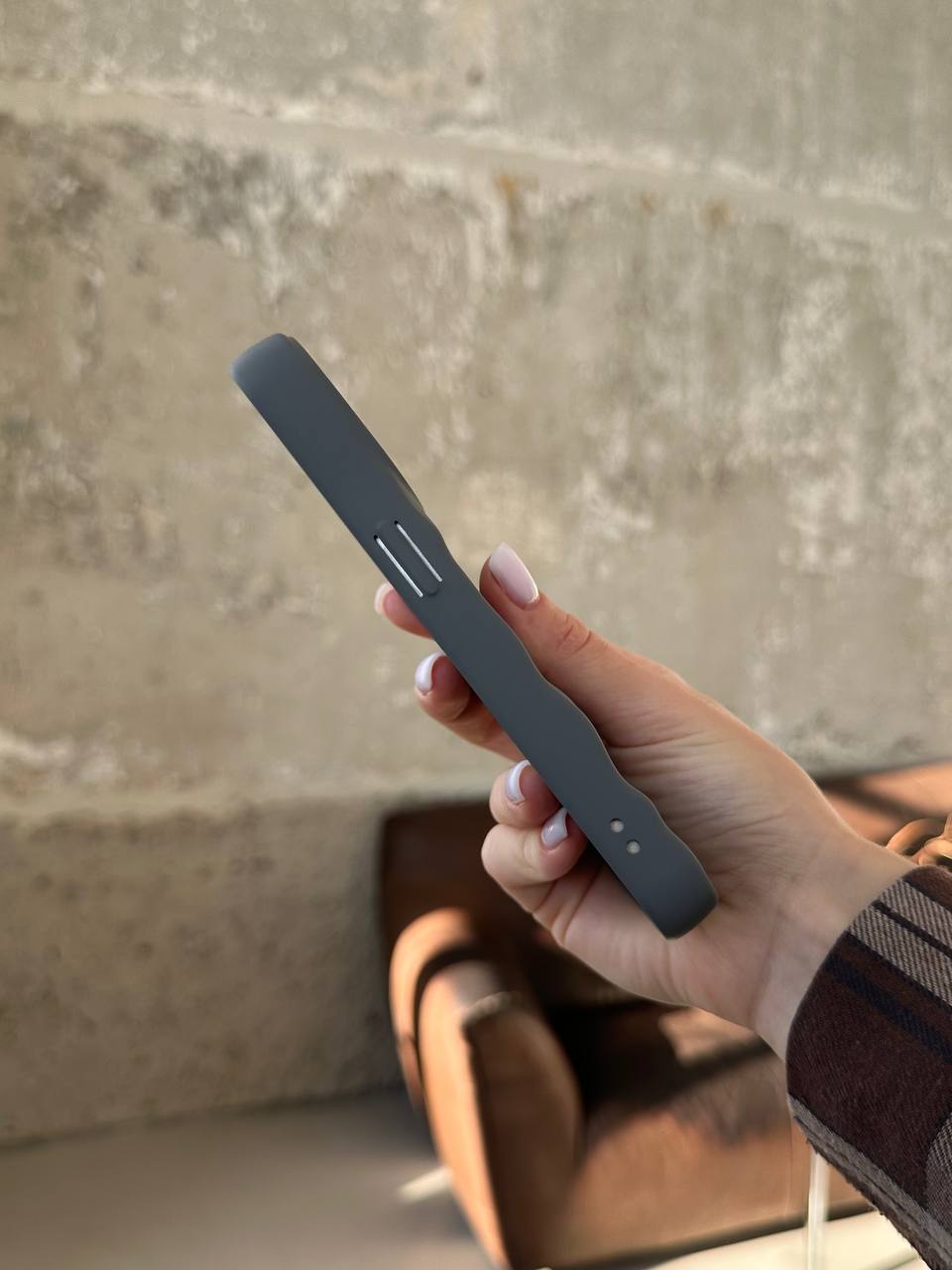 Чехол матовый волнистый Wave Case на iPhone 14 Pro Grey (02)