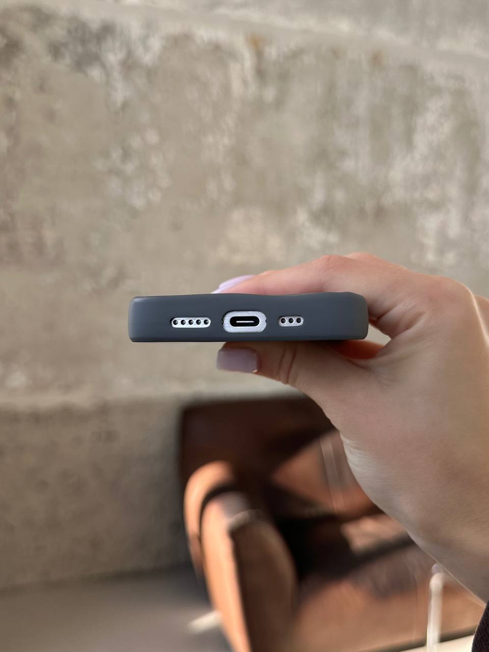 Чехол матовый волнистый Wave Case на iPhone 14 Pro Grey (02)