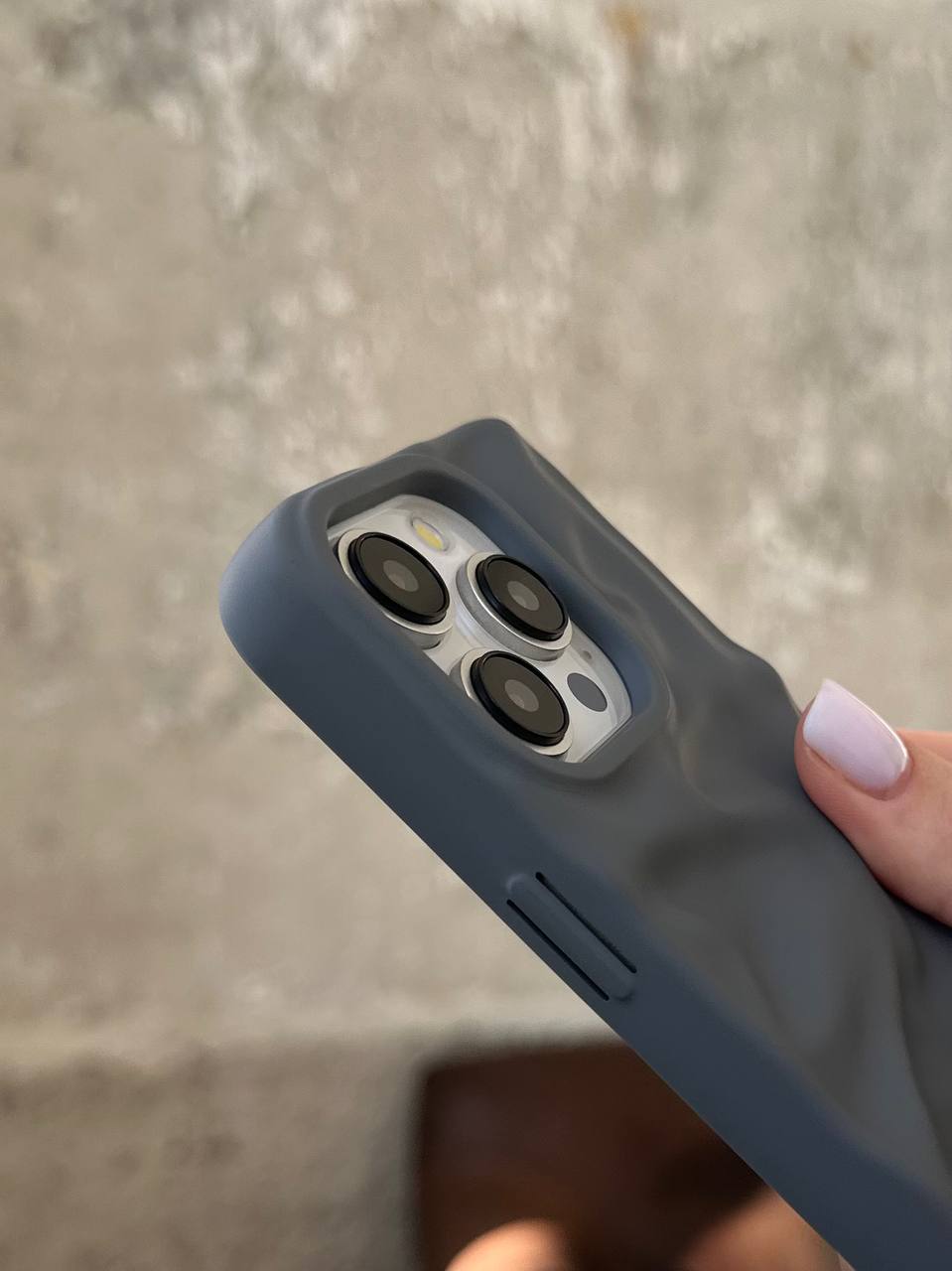 Чехол матовый волнистый Wave Case на iPhone 14 Pro Grey (02)