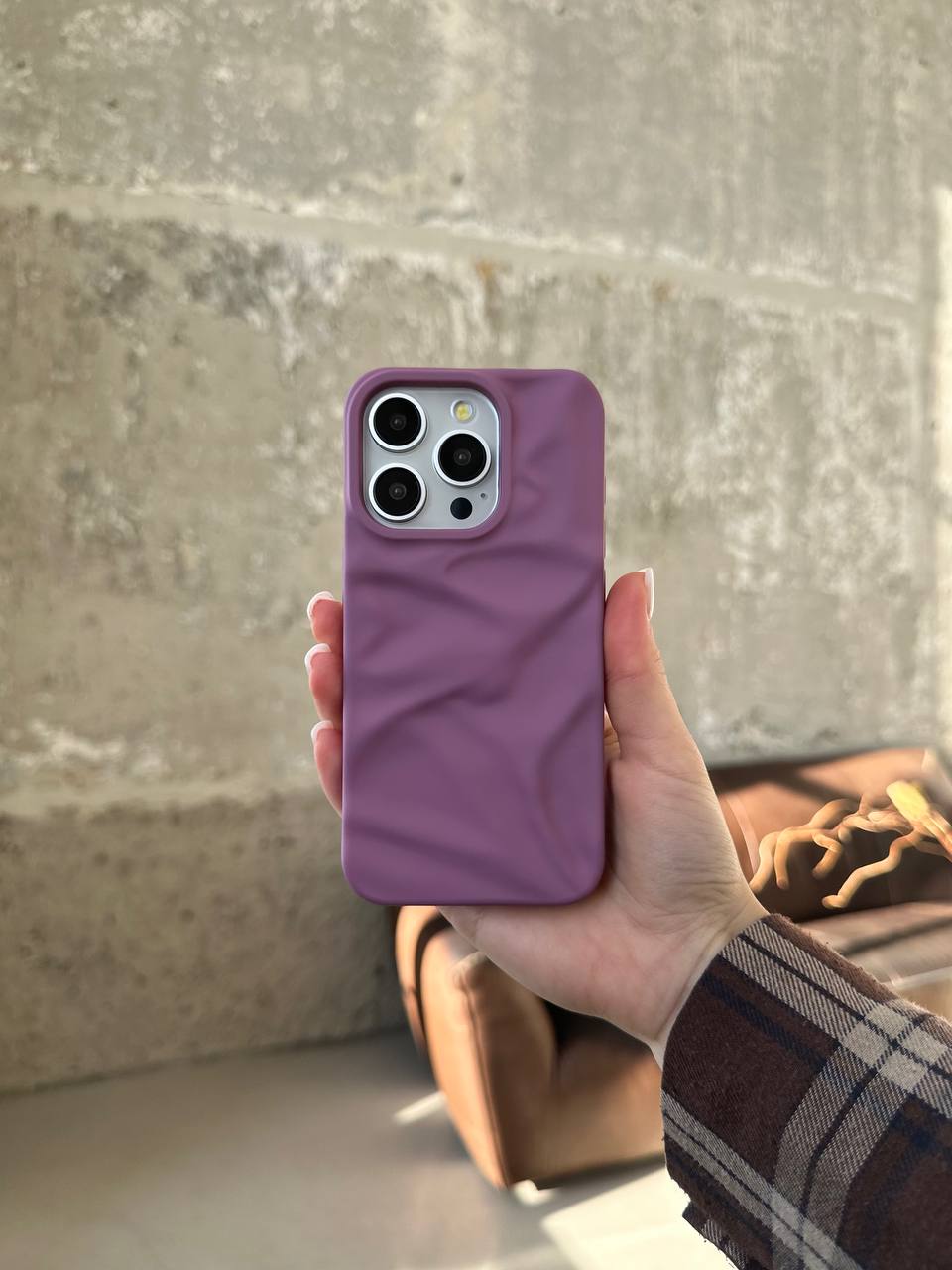 Чохол матовий хвилястий Wave Case на iPhone 14 Pro Mauve (08)