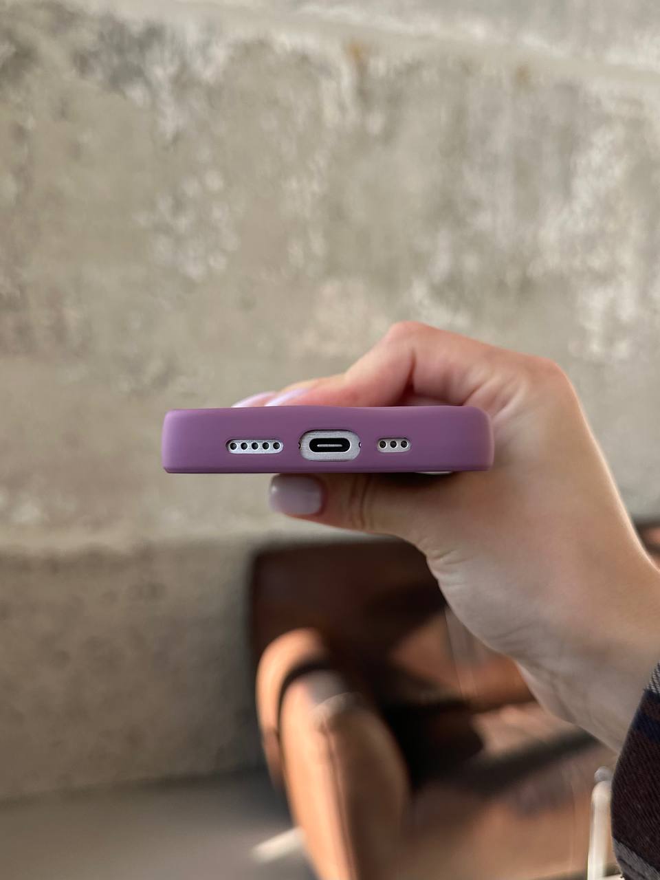 Чохол матовий хвилястий Wave Case на iPhone 14 Pro Mauve (08)