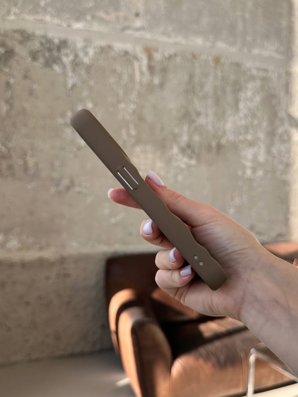 Чохол матовий хвилястий Wave Case на iPhone 14 Pro Milk Chocolate (05)