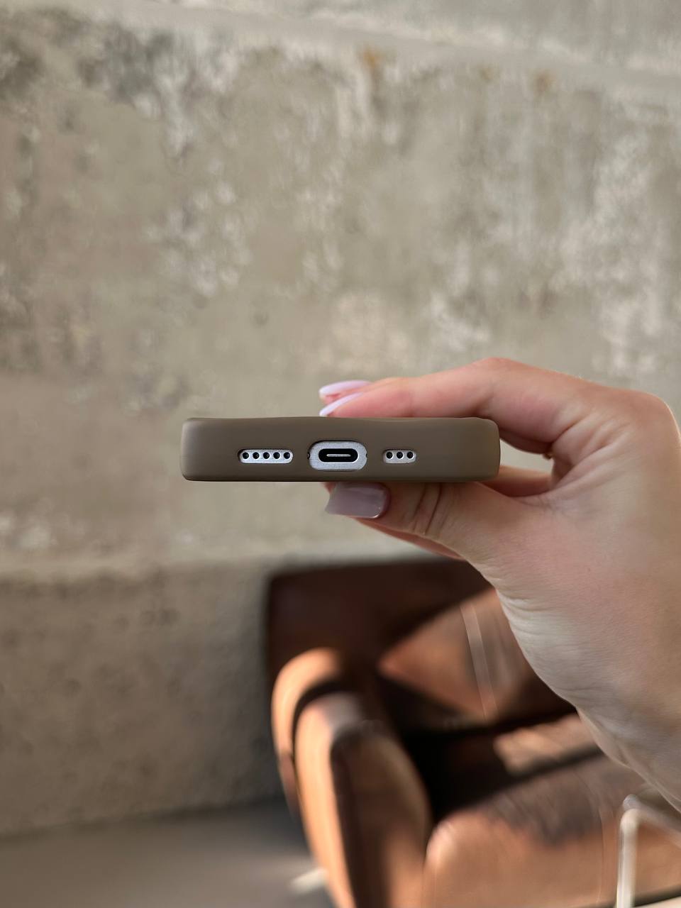 Чохол матовий хвилястий Wave Case на iPhone 14 Pro Milk Chocolate (05)