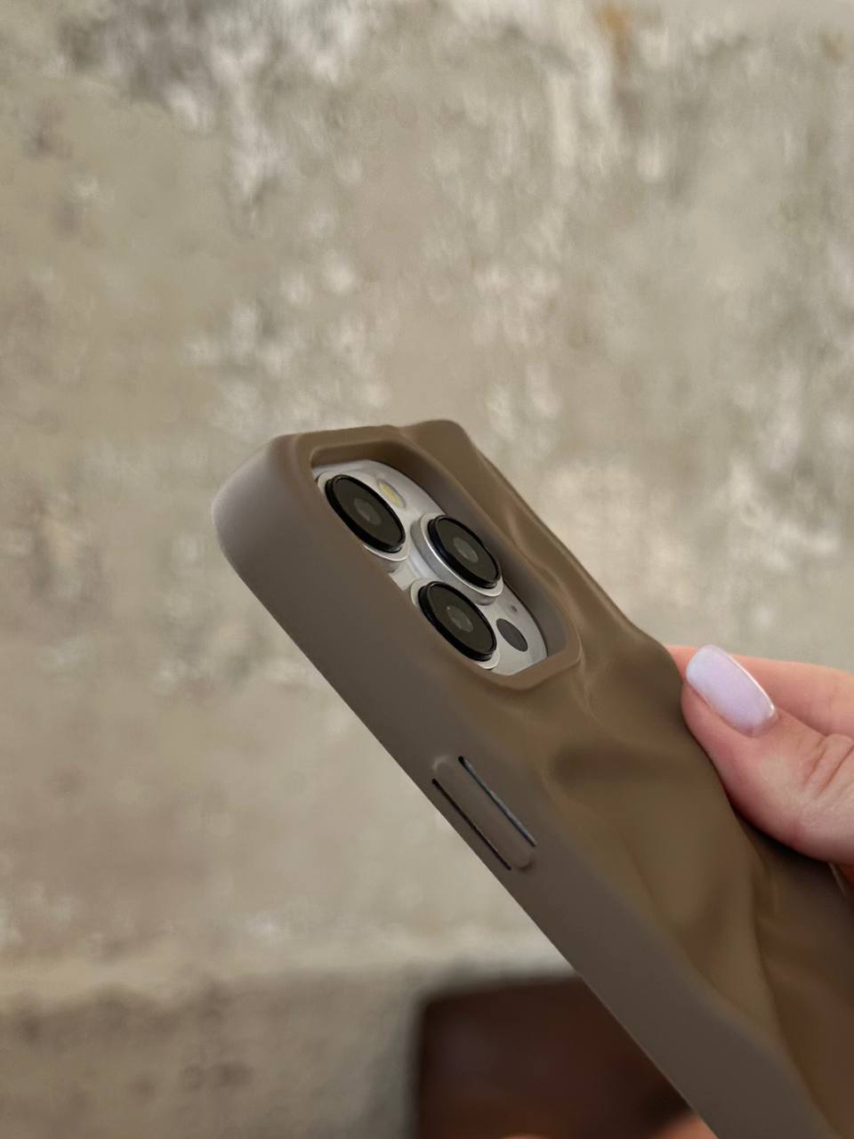 Чохол матовий хвилястий Wave Case на iPhone 14 Pro Milk Chocolate (05)