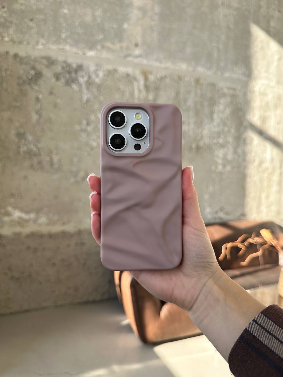 Чохол матовий хвилястий Wave Case на iPhone 14 Pro Powder (06)