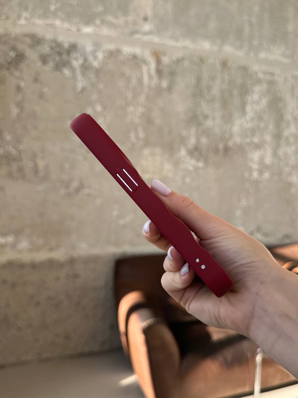 Чохол матовий хвилястий Wave Case на iPhone 14 Pro Wine Red (10)