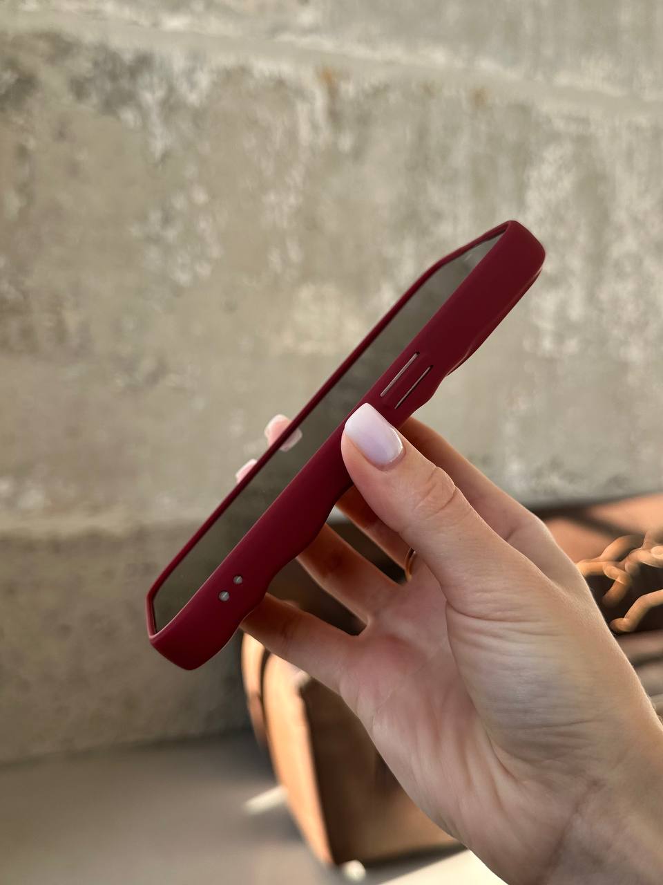 Чохол матовий хвилястий Wave Case на iPhone 14 Pro Wine Red (10)