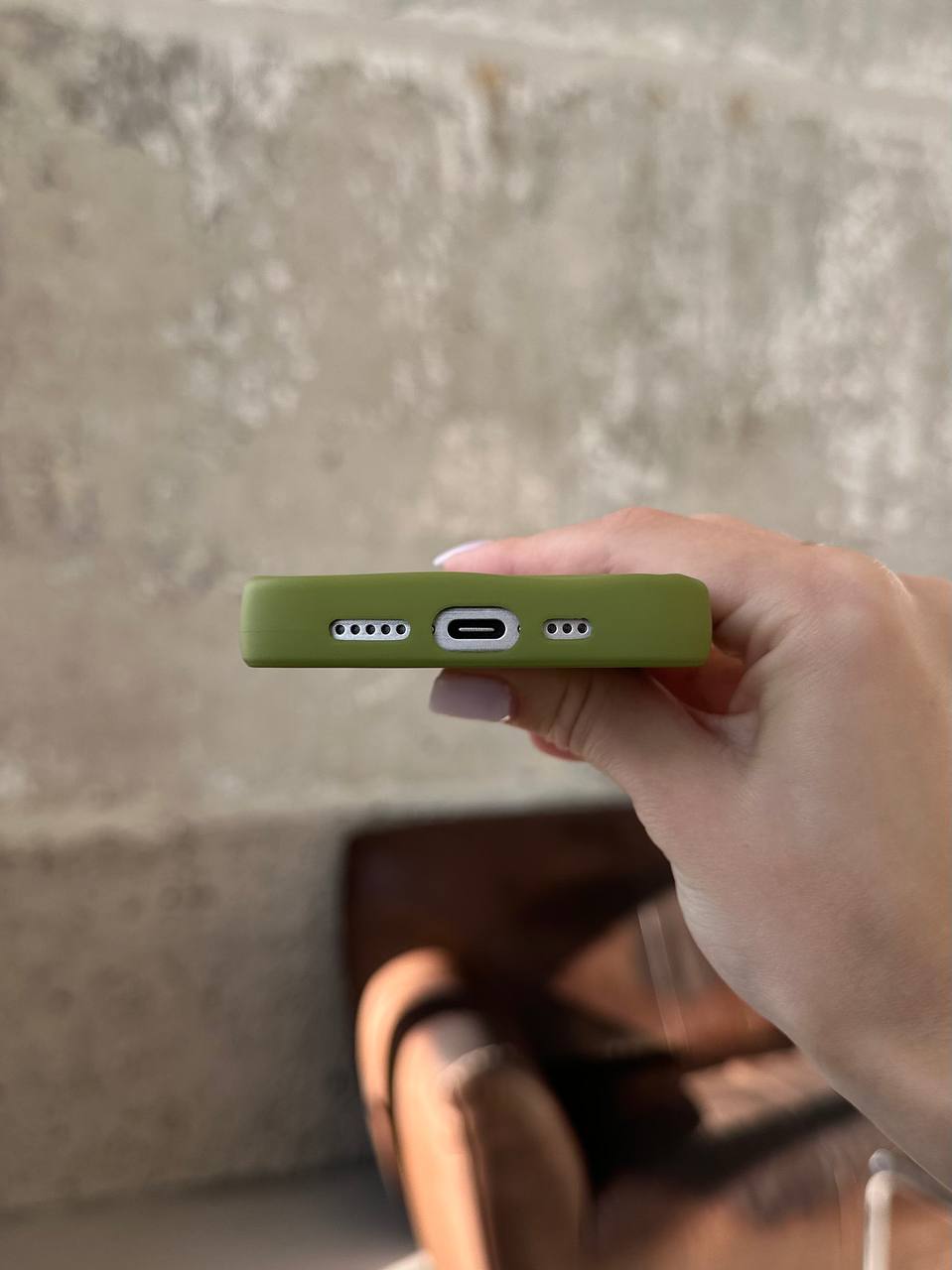 Чохол матовий хвилястий Wave Case на iPhone 14 Pro Green (09)