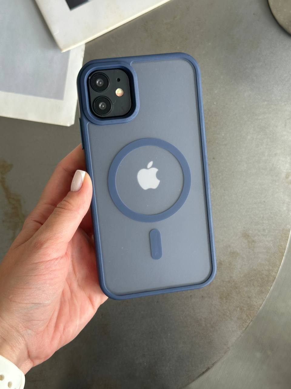 Чохол матовий з Magsafe на iPhone 11 Dark Blue