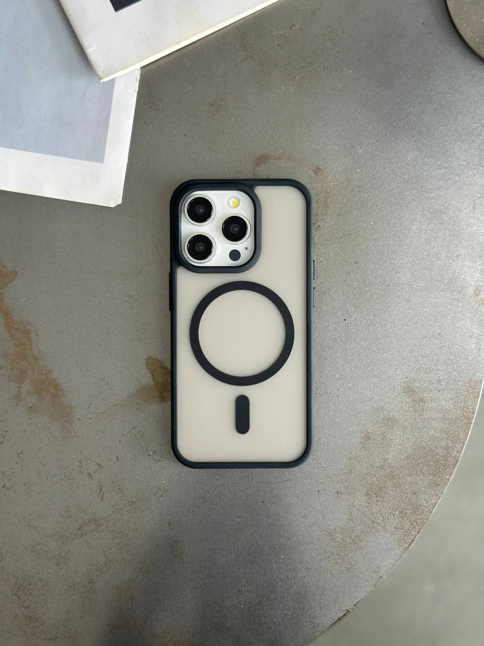 Чехол матовый с Magsafe на iPhone 12 Pro Max Black