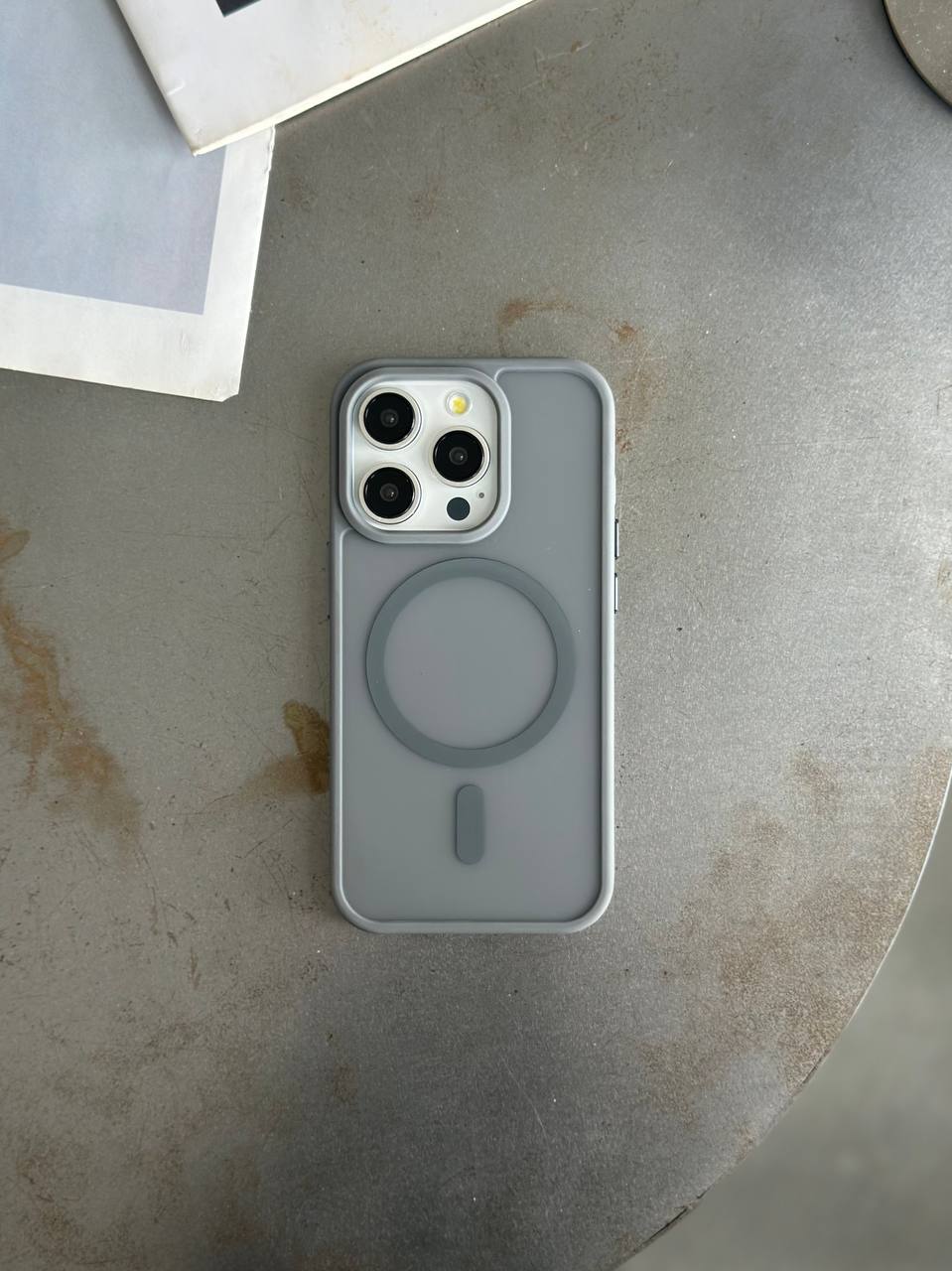 Чехол матовый с Magsafe на iPhone 12 Pro Max Gray