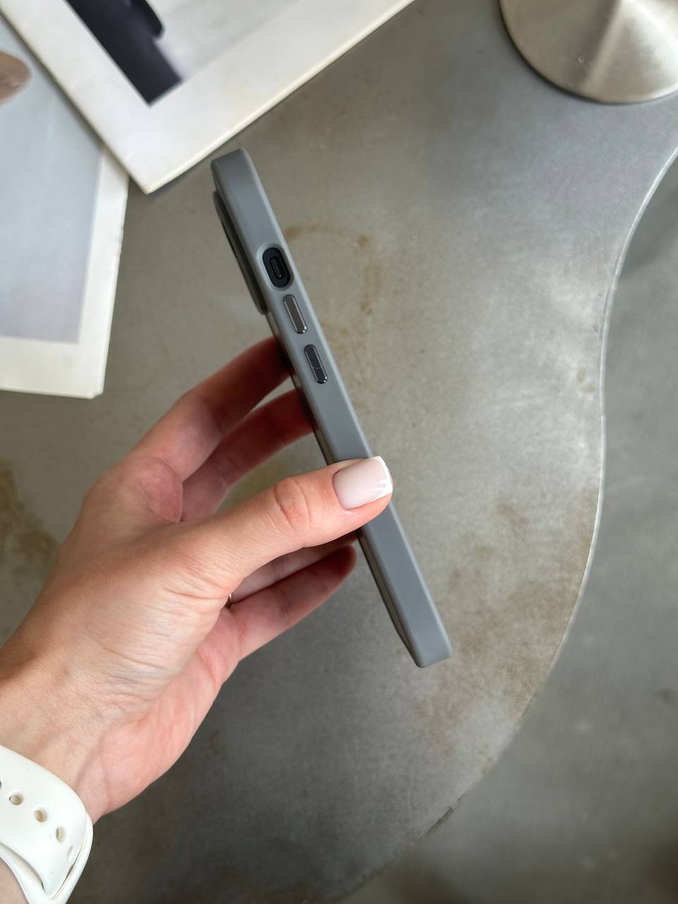 Чохол матовий з Magsafe на iPhone 14 Gray