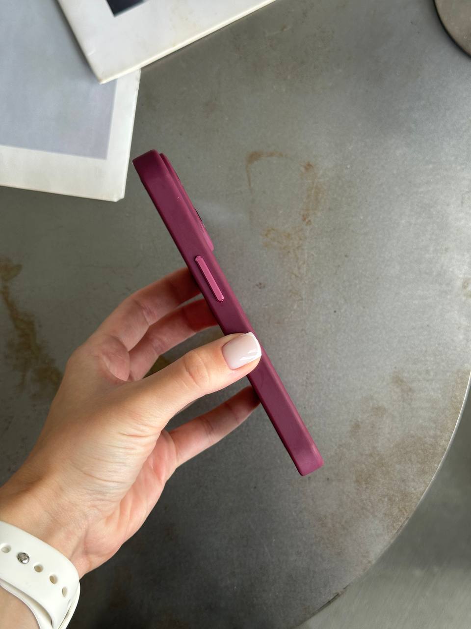 Чехол матовый с Magsafe на iPhone 14 Pro Max Wine