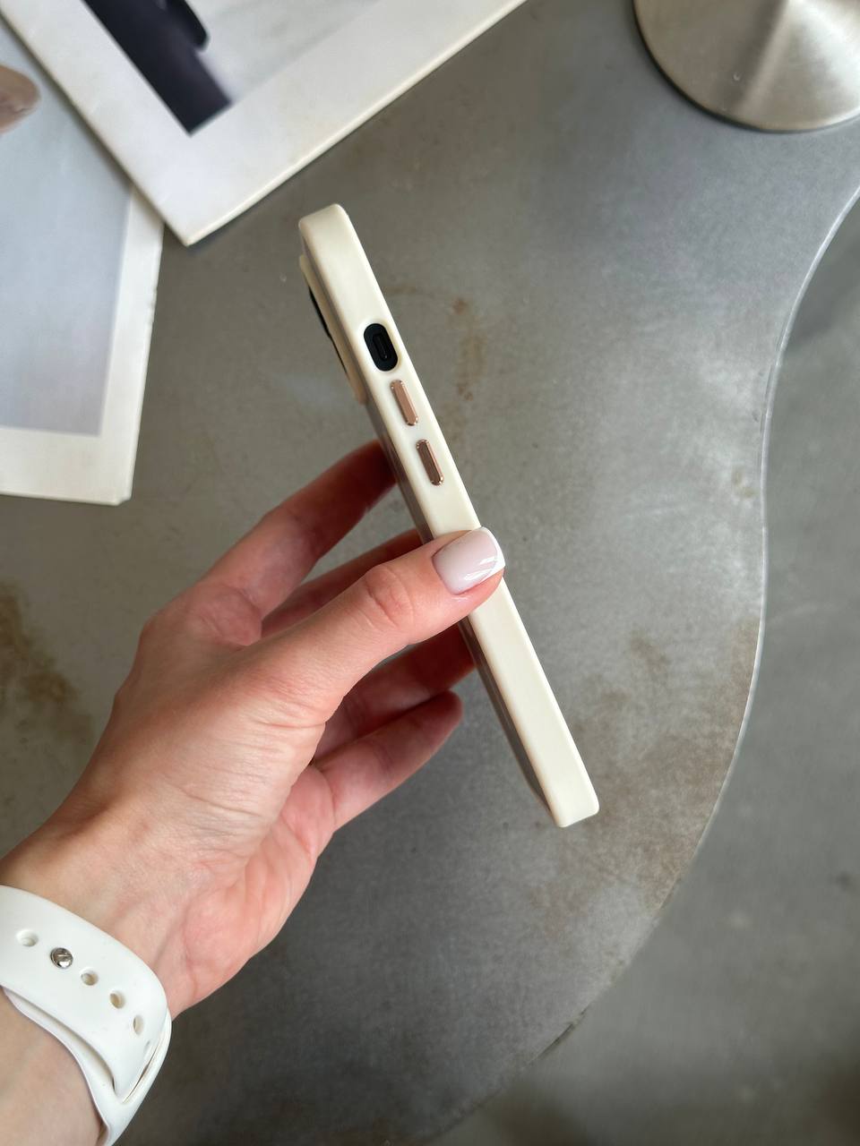 Чохол матовий з Magsafe на iPhone 14 Beige