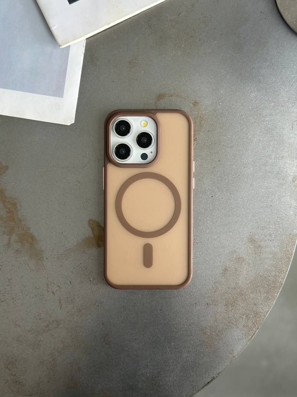 Чехол матовый с Magsafe на iPhone 12 Pro Max Brown