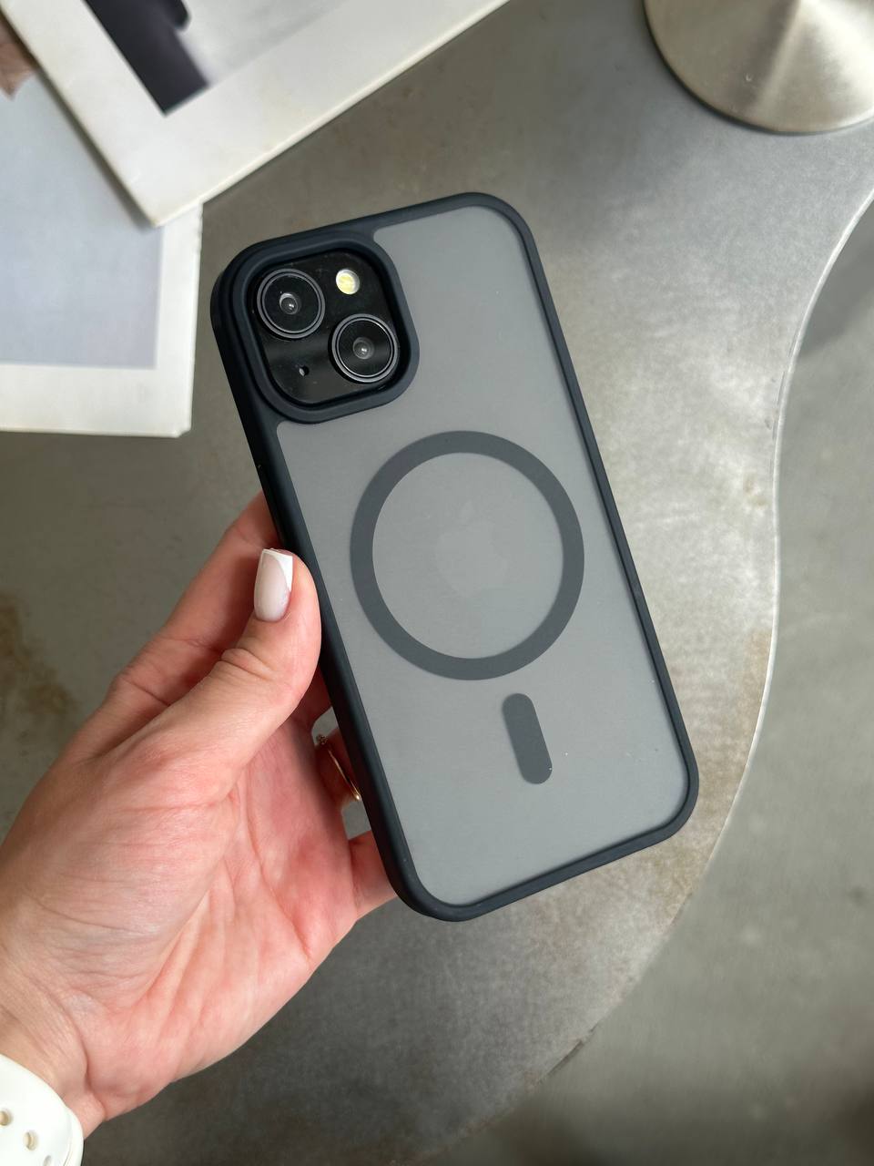 Чехол матовый из Magsafe на iPhone 14 Black