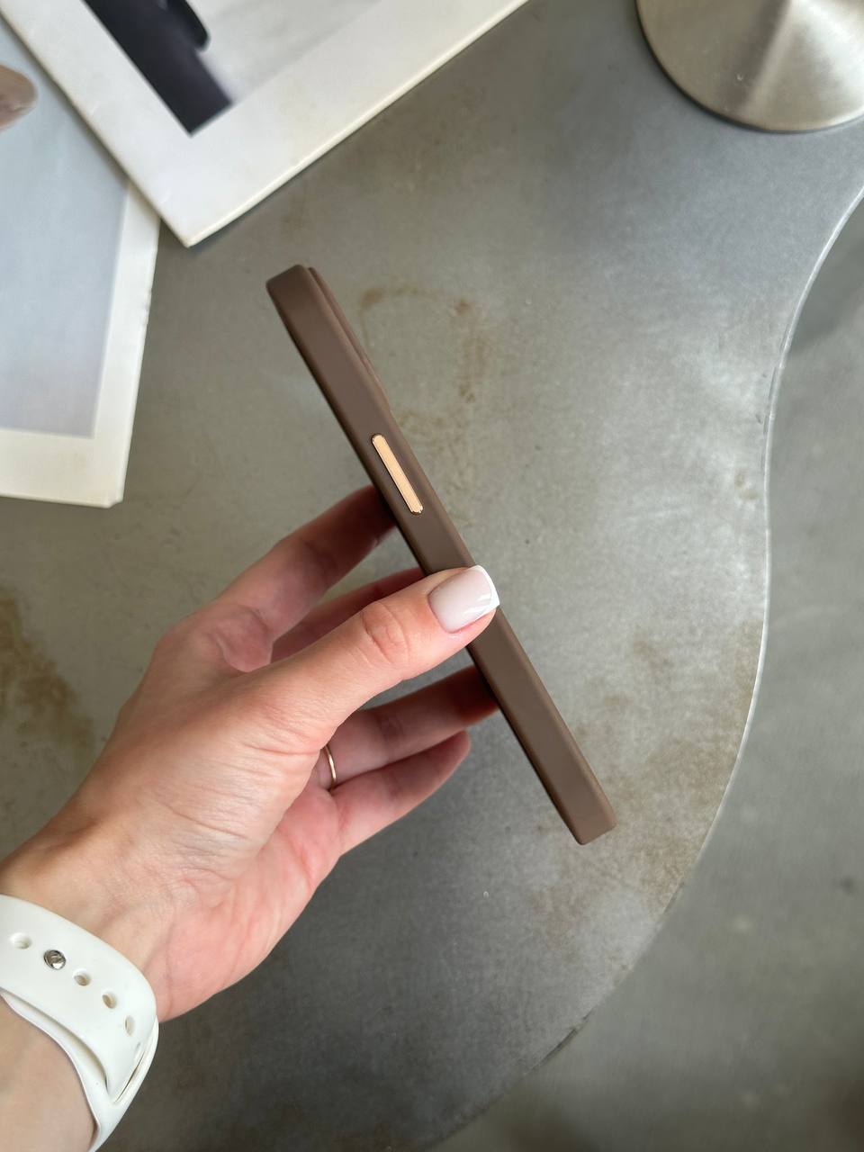 Чохол матовий з Magsafe на iPhone 14 Brown