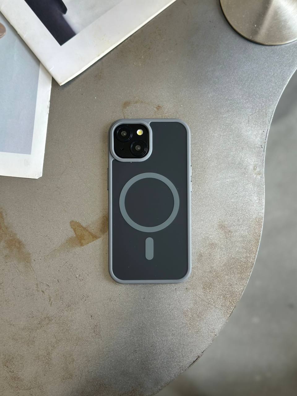 Чехол матовый из Magsafe на iPhone 14 Gray