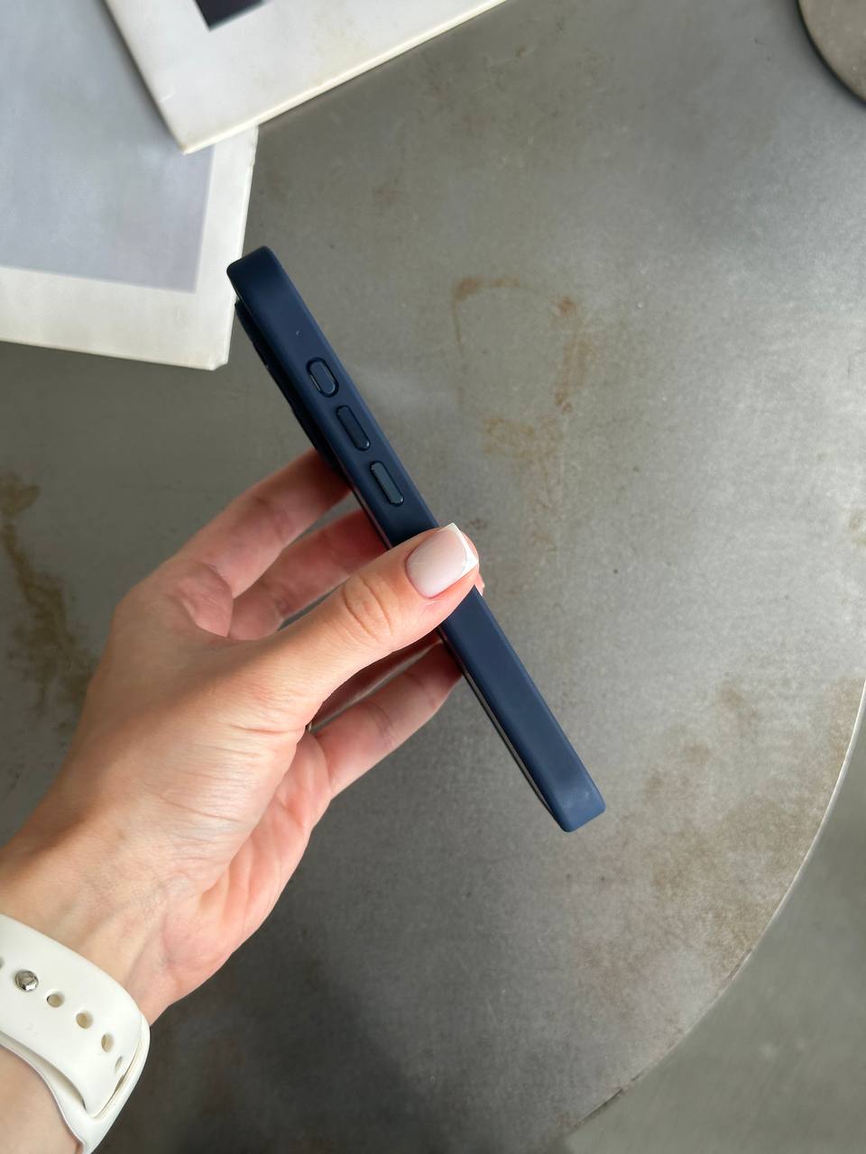 Чехол матовый с Magsafe на iPhone 16 Pro Max Dark Blue