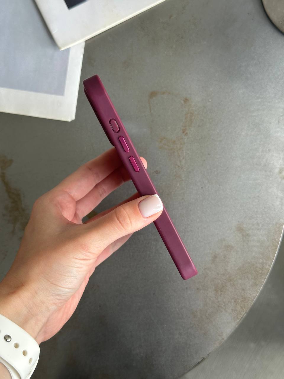 Чехол матовый с Magsafe на iPhone 16 Pro Max Wine