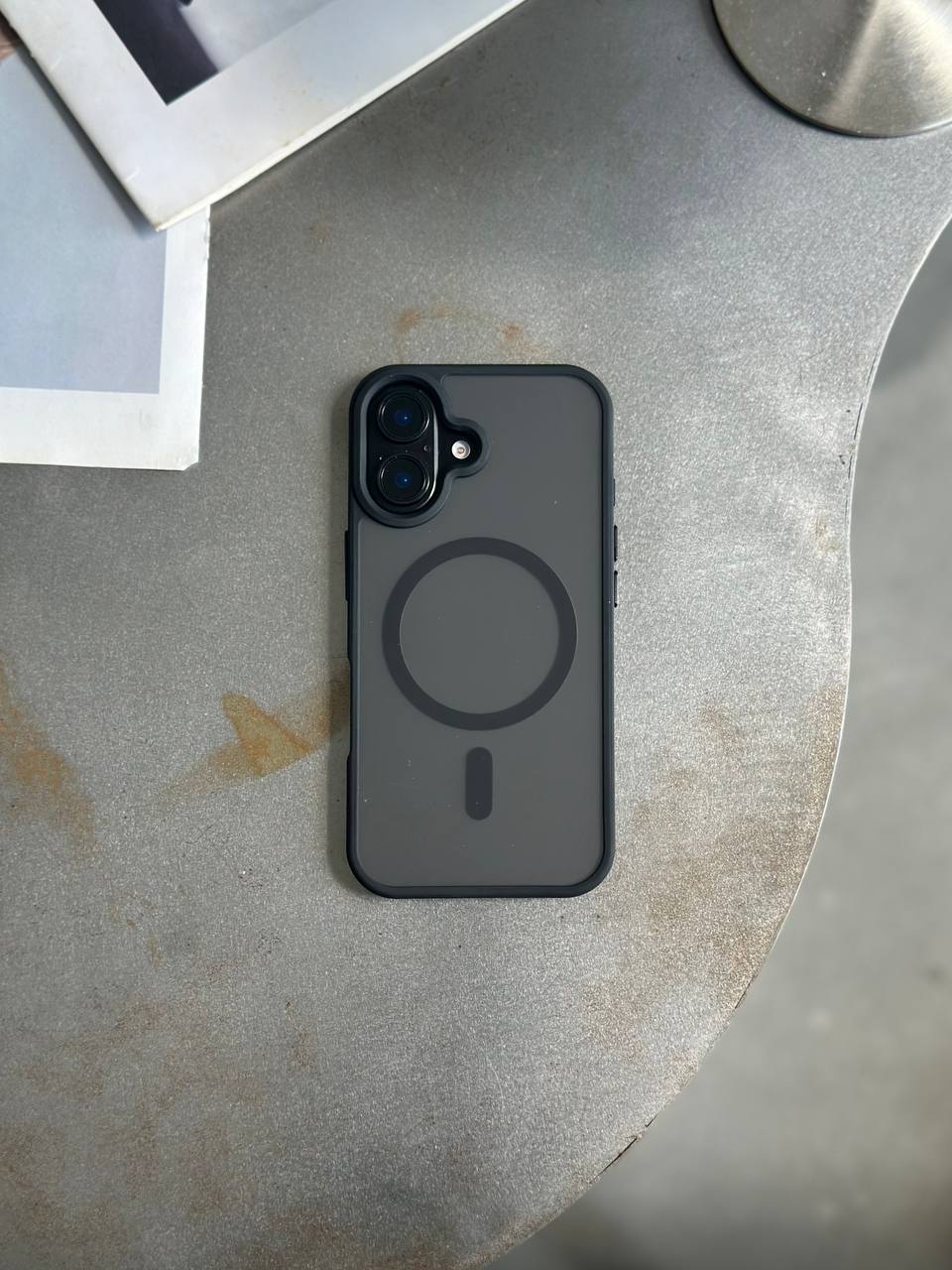 Чехол матовый из Magsafe на iPhone 16 Black