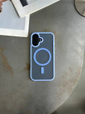 Чехол матовый из Magsafe на iPhone 16+ Blue