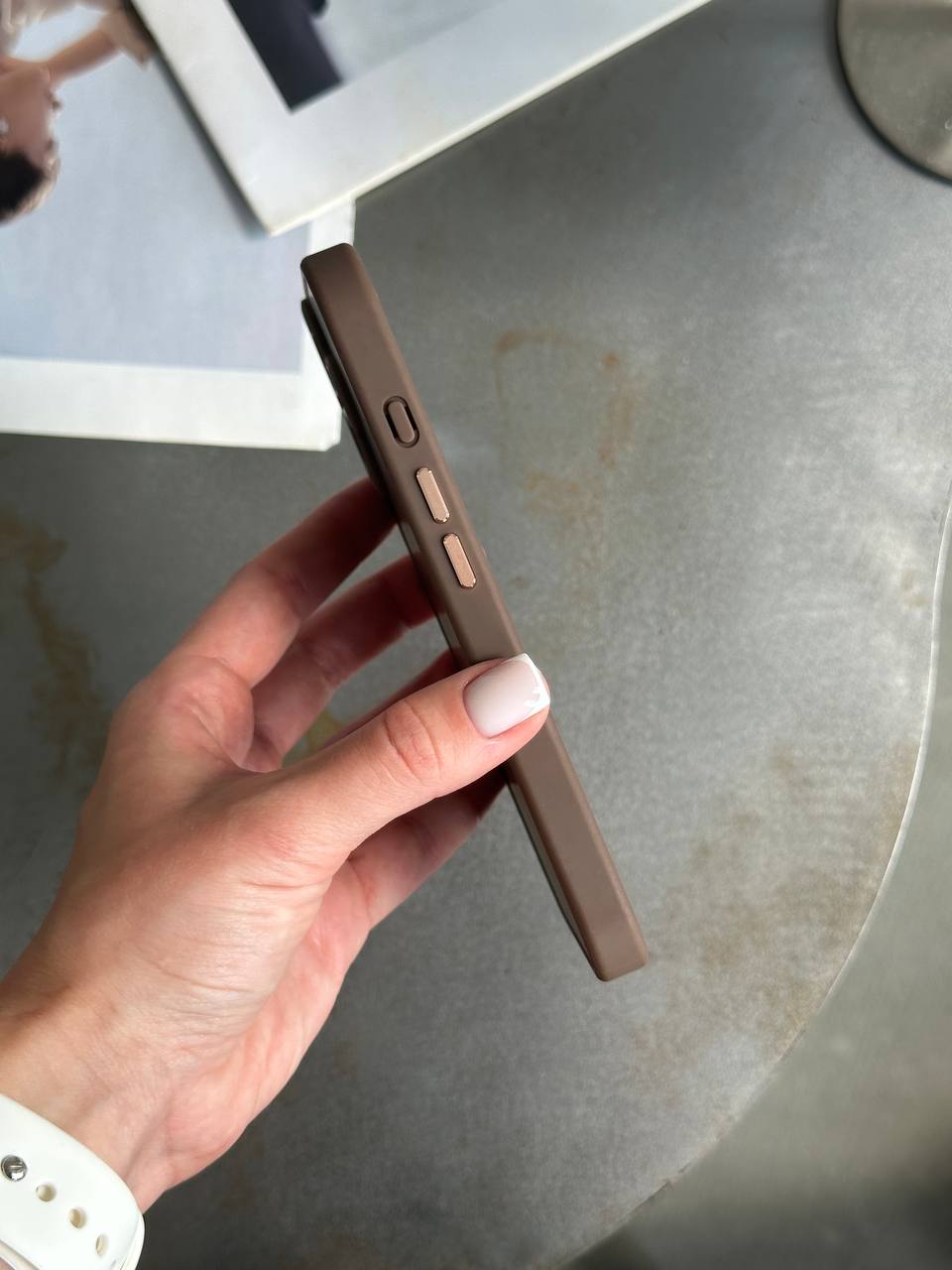 Чохол матовий з Magsafe на iPhone 16 Brown