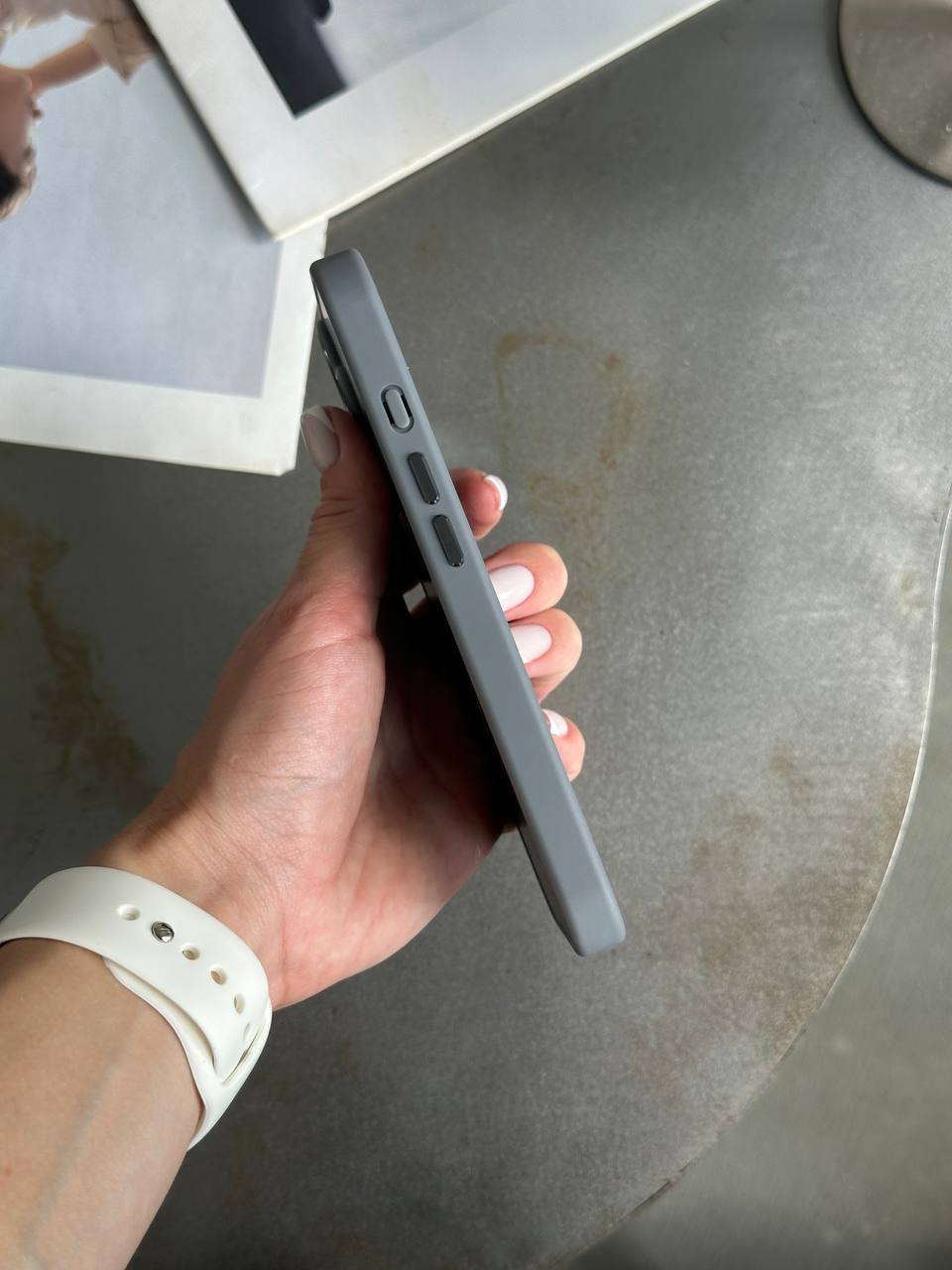 Чехол матовый из Magsafe на iPhone 16 Gray