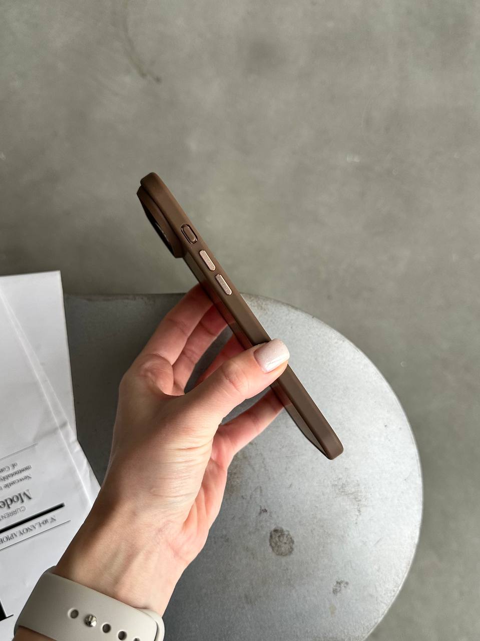 Чехол матовый из Magsafe на iPhone 17 Air Brown