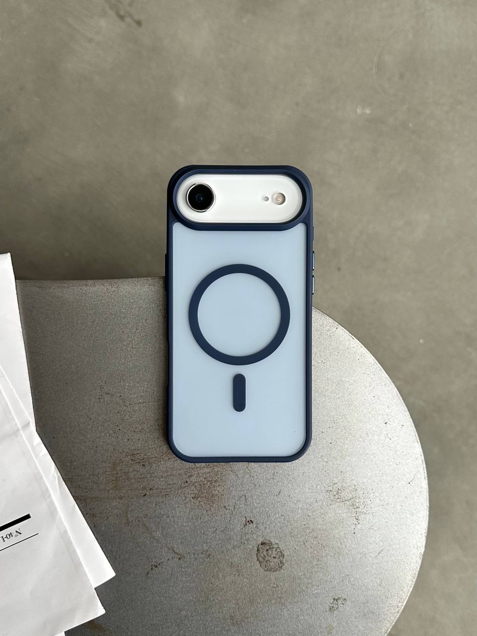Чехол матовый из Magsafe на iPhone 17 Air Dark Blue