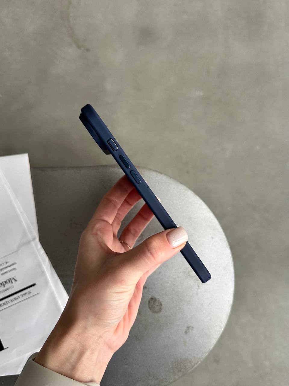 Чехол матовый из Magsafe на iPhone 17 Air Dark Blue