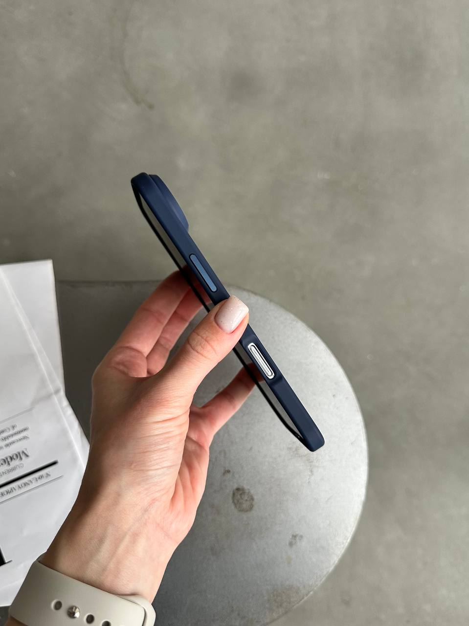 Чехол матовый из Magsafe на iPhone 17 Air Dark Blue