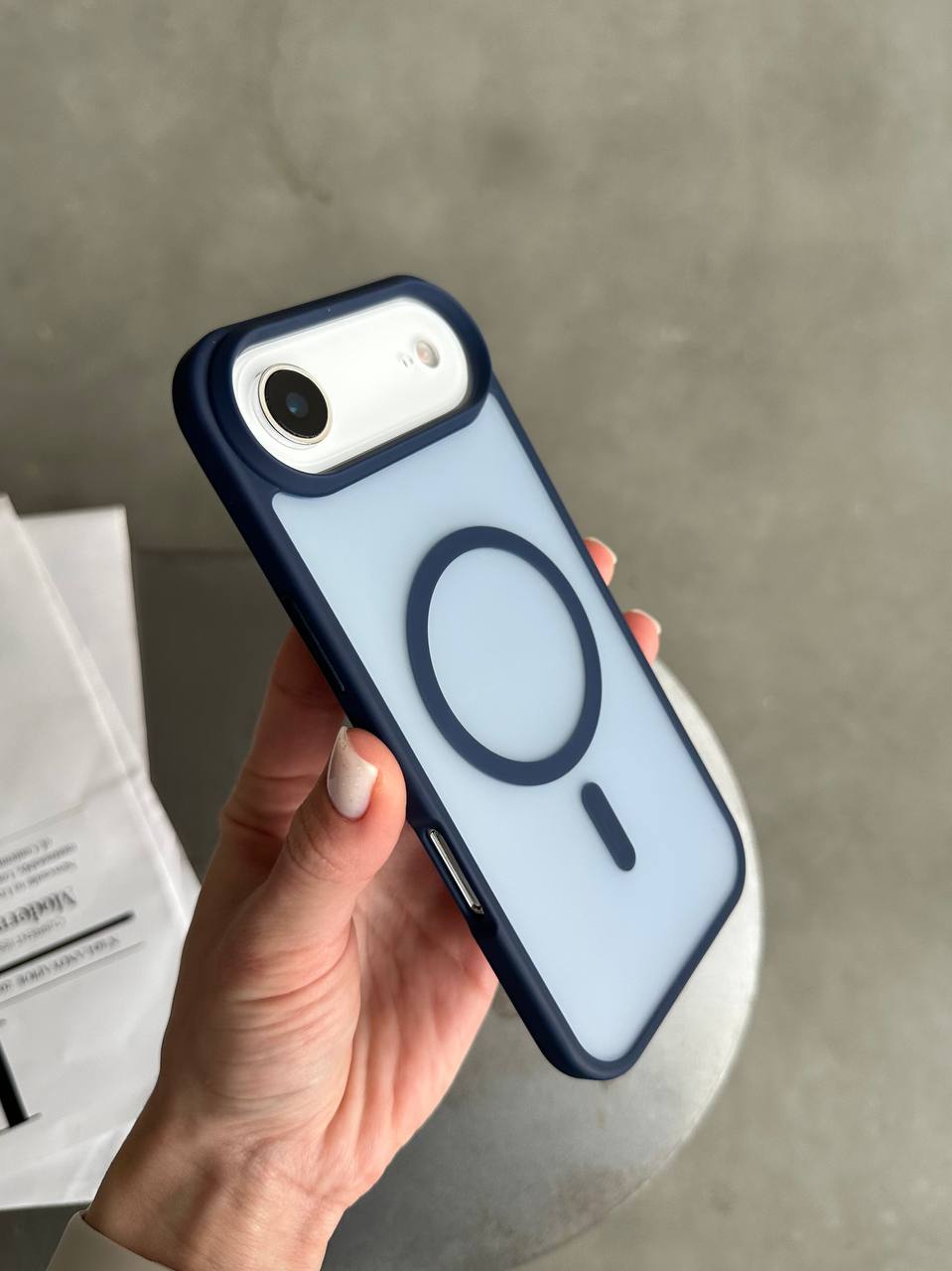 Чехол матовый из Magsafe на iPhone 17 Air Dark Blue