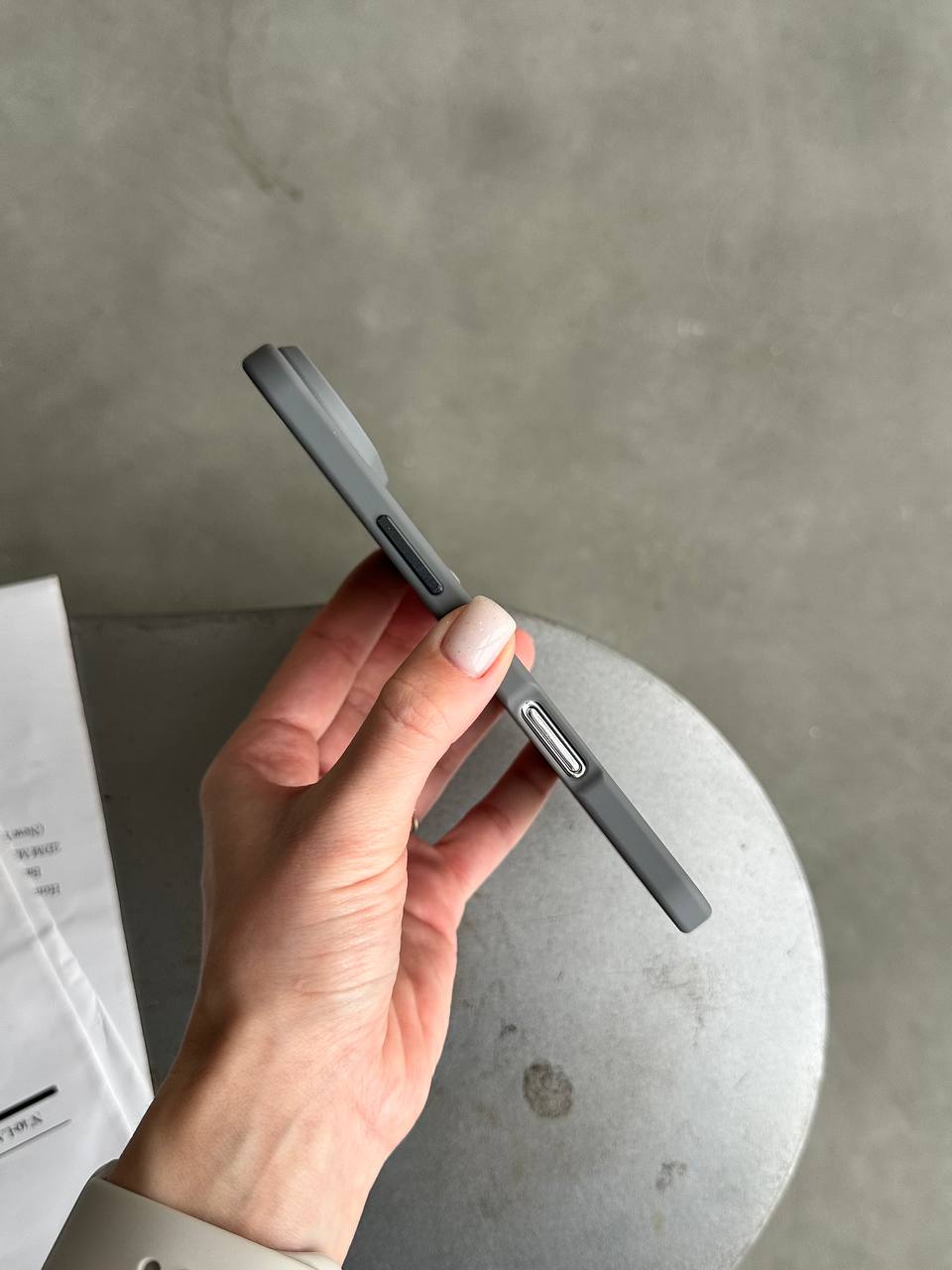 Чехол матовый из Magsafe на iPhone 17 Air Gray
