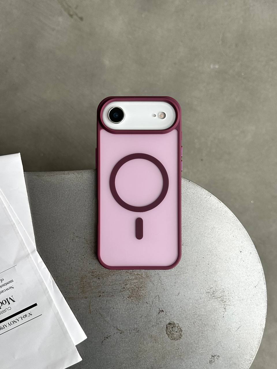 Чехол матовый из Magsafe на iPhone 17 Air Wine