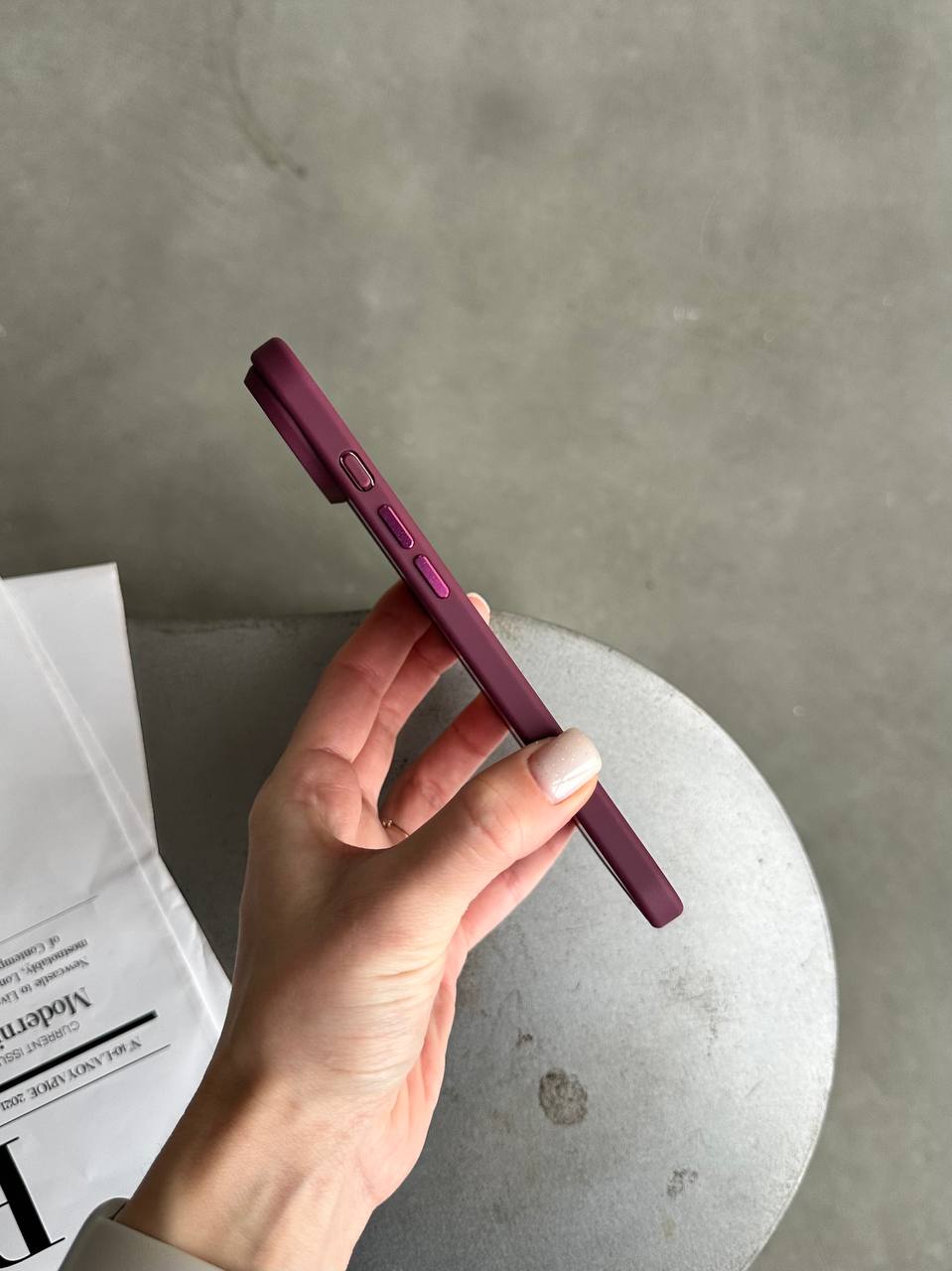Чехол матовый из Magsafe на iPhone 17 Air Wine