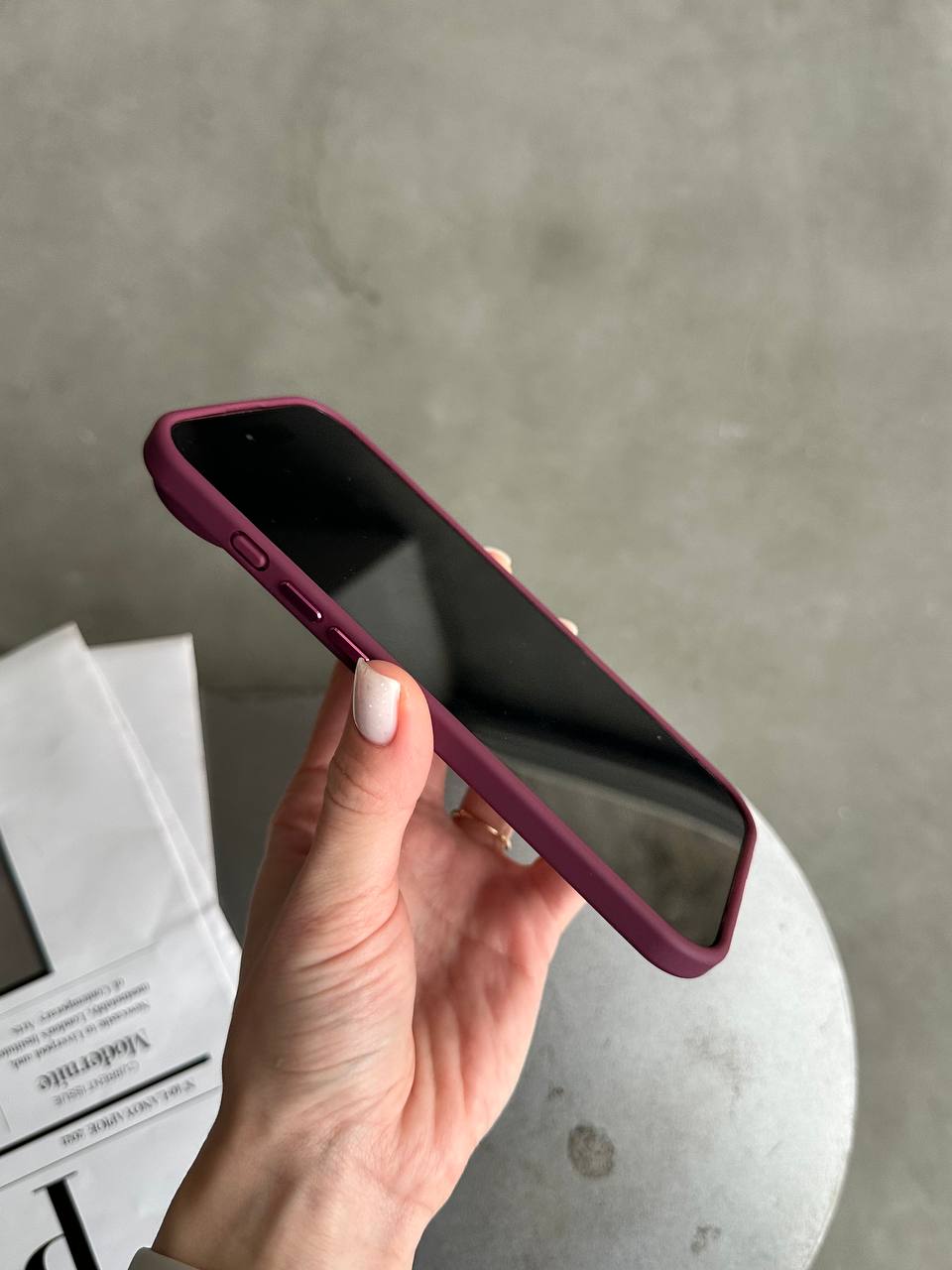 Чехол матовый из Magsafe на iPhone 17 Air Wine