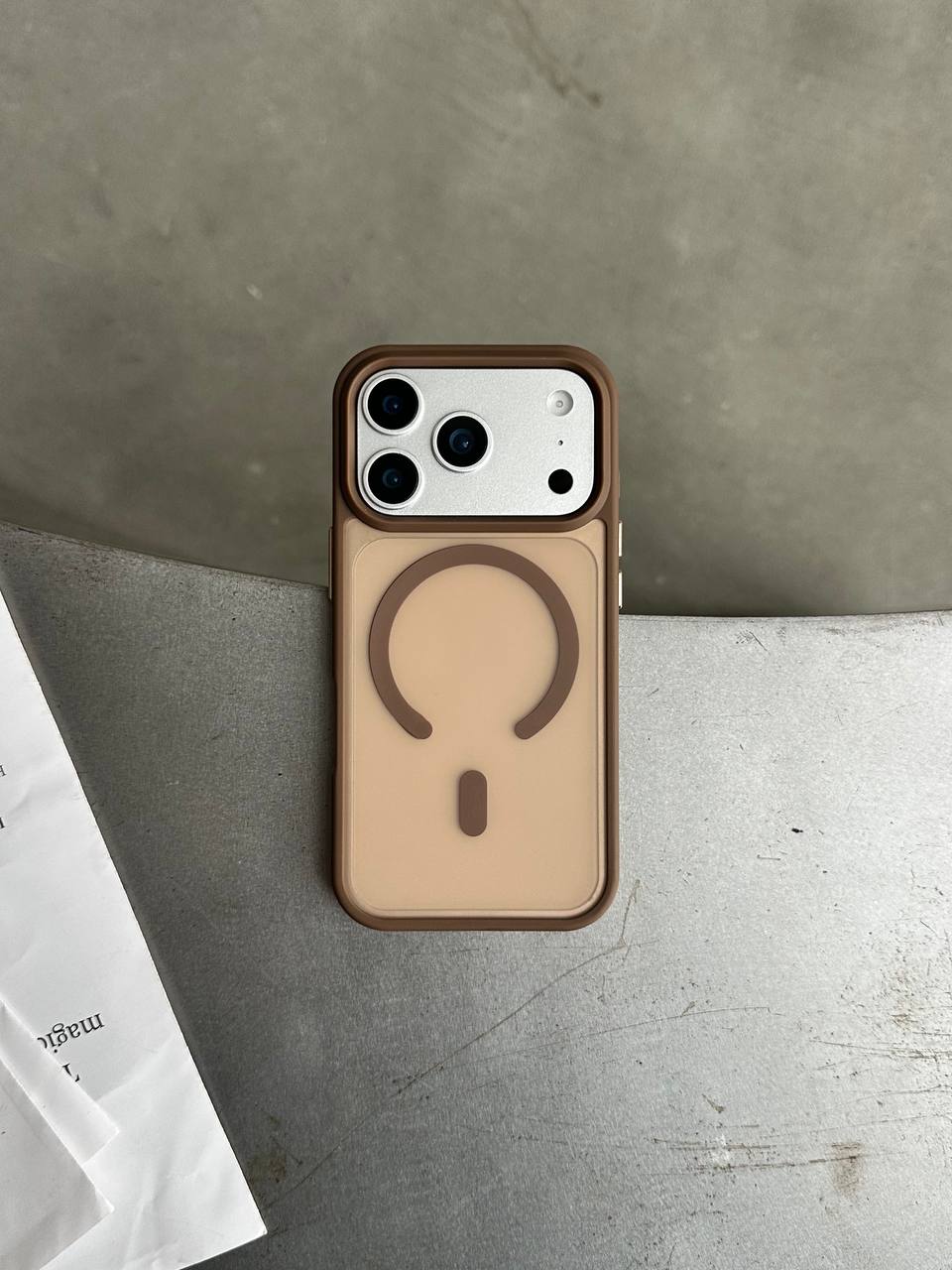 Чохол матовий з Magsafe на iPhone 17 Pro Brown