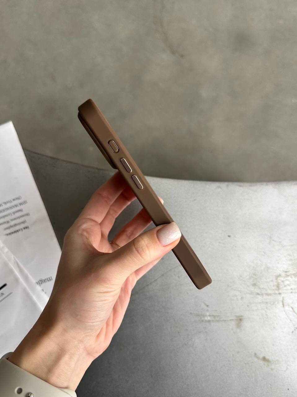 Чохол матовий з Magsafe на iPhone 17 Pro Brown