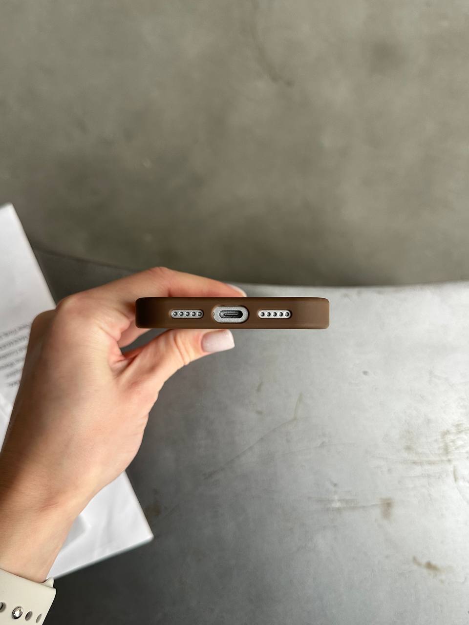 Чохол матовий з Magsafe на iPhone 17 Pro Brown